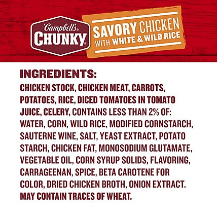 Campbells Chunky Soup Savory Chicken with White & Wild Rice - 18.8 Oz - Image 6