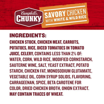 Campbell's Chunky Savory Chicken with White and Wild Rice Soup - 18.8 Oz - Image 5