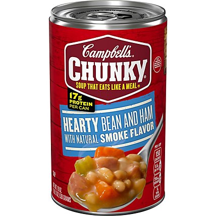 Campbells Chunky Soup Hearty Bean And Ham With Smoke Flavor - 19 Oz - Image 2