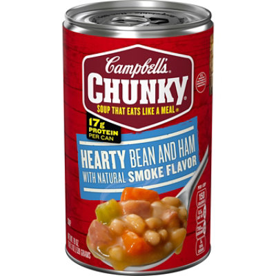 Campbells Chunky Soup Hearty Bean And Ham With Smoke Flavor - 19 Oz