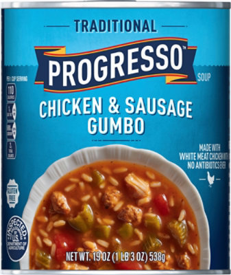 Progresso Traditional Soup Chicken & Sausage Gumbo - 19 Oz