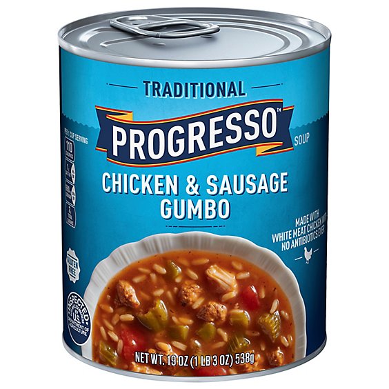 Progresso Traditional Soup Chicken & Sausage Gumbo - 19 Oz