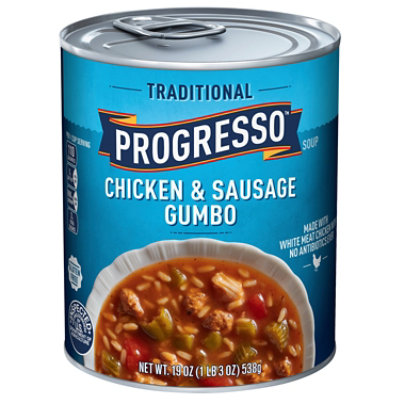 Progresso Traditional Soup Chicken & Sausage Gumbo - 19 Oz - Albertsons