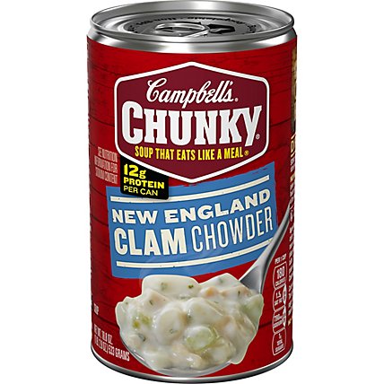 Campbells Chunky Soup Chowder Clam New England - 18.8 Oz - Image 2