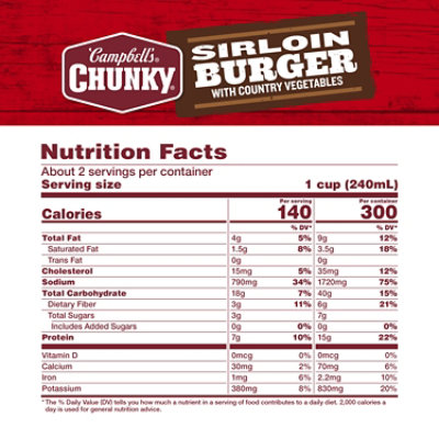 Campbell's Chunky Sirloin Burger With Country Vegetable Beef Soup - 18.8 Oz - Image 4