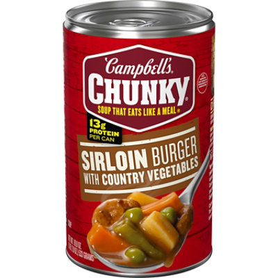 Campbells Chunky Soup Sirloin Burger with Country Vegetables - 18.8 Oz
