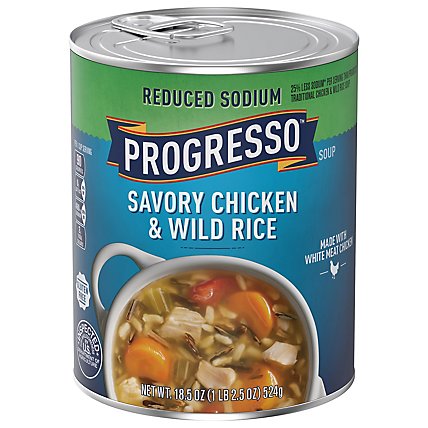 Progresso Soup Reduced Sodium Savory Chicken & Wild Rice - 18.5 Oz - Image 1