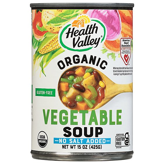 Health Valley Organic Soup No Salt Added Vegetable - 15 Oz
