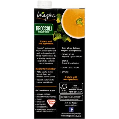 Imagine Organic Soup Creamy Broccoli - 32 Fl. Oz. - Image 5