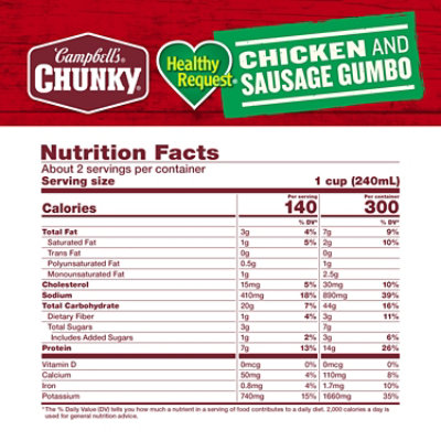 Campbell's Chunky Healthy Request Chicken and Sausage Gumbo Soup - 18.8 Oz - Image 4