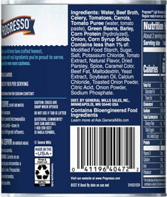 Progresso Light Soup Savory Vegetable Barley - 18.5 Oz - Image 6