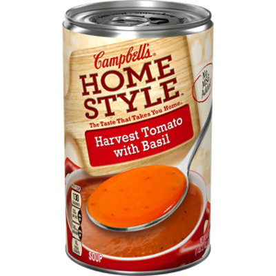 Campbells Home Style Soup Harvest Tomato with Basil - 18.6 Oz