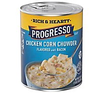 Progresso Rich & Hearty Soup Chicken Corn Chowder Flavored with Bacon - 18.5 Oz