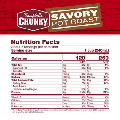 Campbell's Chunky Savory Pot Roast Soup - 18.8 Oz - Image 4