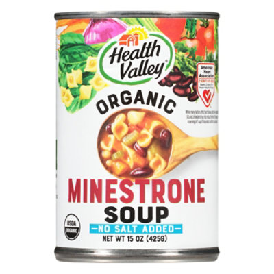 Health Valley Organic Soup, No Salt Added, Vegetable, 15 Ounce (Pack of 12)