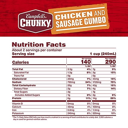 Campbells Chunky Soup Grilled Chicken & Sausage Gumbo - 18.8 Oz - Image 5