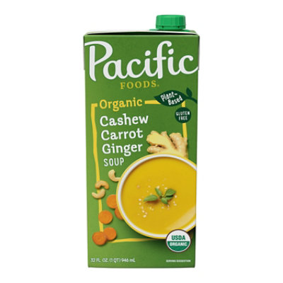 Pacific Foods Organic Cashew Carrot Ginger Soup - 32 Fl Oz - Image 1