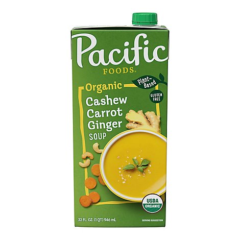 Pacific Organic Soup Cashew Carrot Ginger - 32 Fl. Oz.