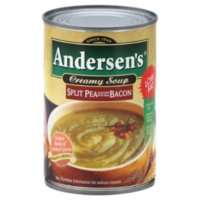 Andersens Soup Creamy Split Pea Flavored with Real Bacon - 15 Oz - Image 1