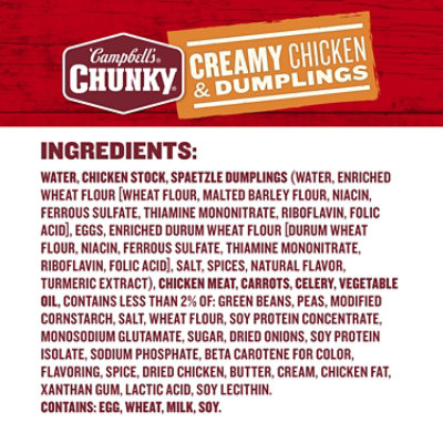 Campbell's Chunky Soup - Creamy Chicken and Dumplings Soup - 18.8 Oz - Image 5