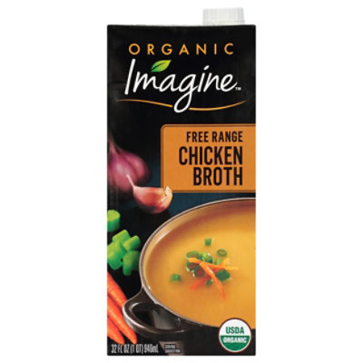 Imagine Natural Creations Organic Broth Chicken Free Range - 32 Fl. Oz.