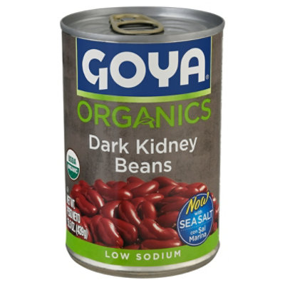 Goya Organics Beans Dark Kidney Low Sodium Can - 15.5 Oz - Image 3