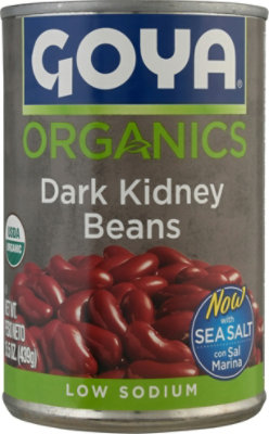 Goya Organics Beans Dark Kidney Low Sodium Can - 15.5 Oz - Image 2