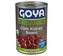 Goya Organics Beans Dark Kidney Low Sodium Can - 15.5 Oz