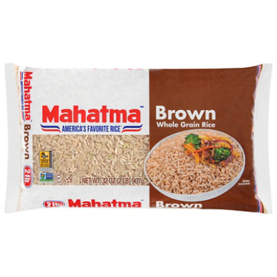 Mahatma Brown Whole Grain Rice In Bag - 2 Lb