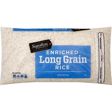 Signature SELECT Rice Enriched Long Grain - 5 Lb - Image 2