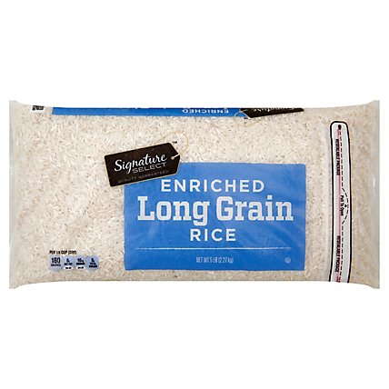 Signature SELECT Rice Enriched Long Grain - 5 Lb - Image 1