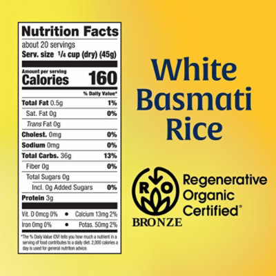 Lundberg Family Farms Regenerative Organic Certified California White Basmati Rice - 32 Oz - Image 6