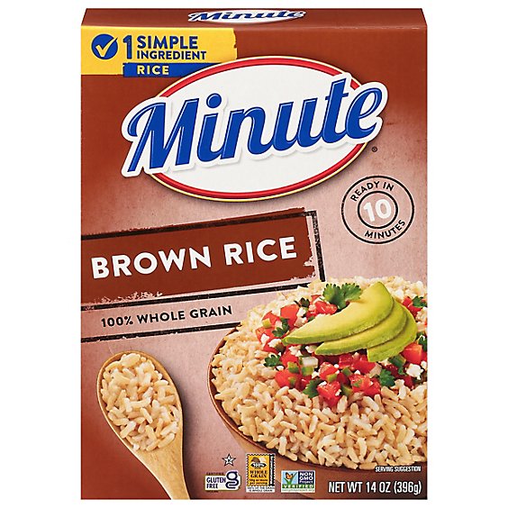 Minute Rice Brown Instant Whole Grain - 14 Oz