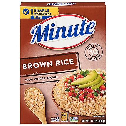 Minute Rice Brown Instant Whole Grain - 14 Oz - Image 1