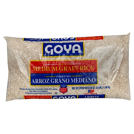 Goya Rice Grain Medium Enriched - 48 Oz