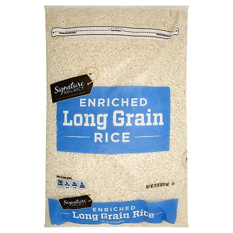Signature SELECT Rice Enriched Long Grain - 20 Lb