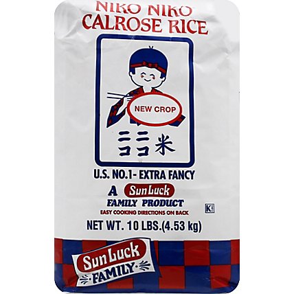 Sun Luck Rice Calrose Niko Niko - 10 Lb - Image 2