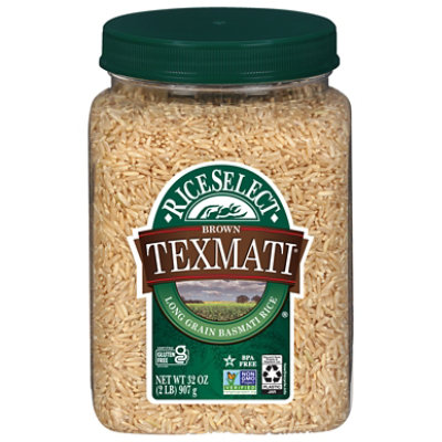 RiceSelect Brown Texmati Rice In Jar - 32 Oz - Image 1