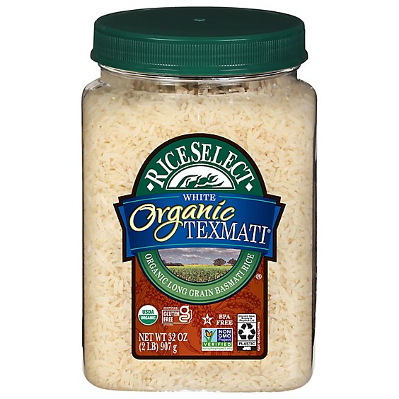 Rice Select Organic Texmati Rice White Long Grain American Basmati - 32 Oz