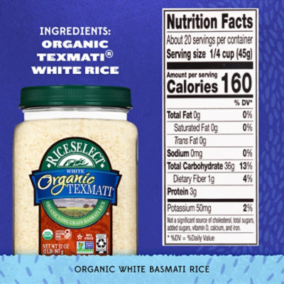 Rice Select Organic Texmati Rice White Long Grain American Basmati - 32 Oz - Image 2