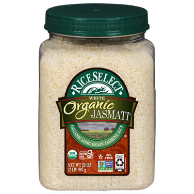 RiceSelect White  Organic Jasmati Jasmine Rice In Jar - 32 Oz - Image 1