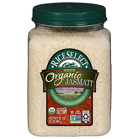Rice Select Organic Jasmati Rice Jasmine Long Grain American - 36 Oz