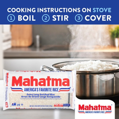 Mahatma Extra Long Enriched Rice In Bag - 5 Lb - Image 2