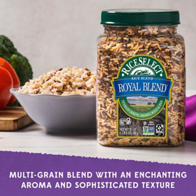 RiceSelect Royal Blend Texmati White Brown Wild And Red Rice In Jar - 21 Oz - Image 2