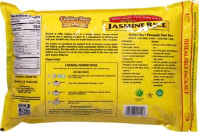 Golden Star Rice Jasmine - 10 Lb - Image 5