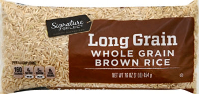 Signature SELECT Rice Brown Whole Grain Long Grain - 16 Oz - Image 2