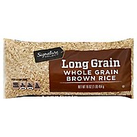 Signature SELECT Rice Brown Whole Grain Long Grain - 16 Oz - Image 1