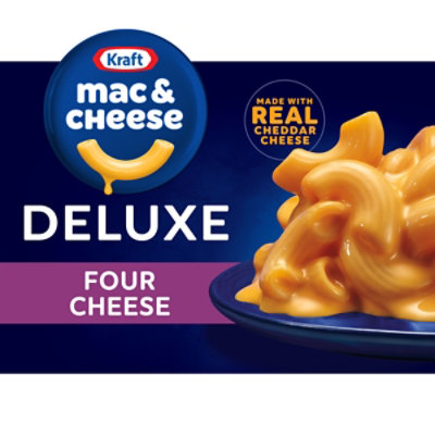 Kraft Macaroni & Cheese Dinner Deluxe Four Cheese Box - 14 Oz