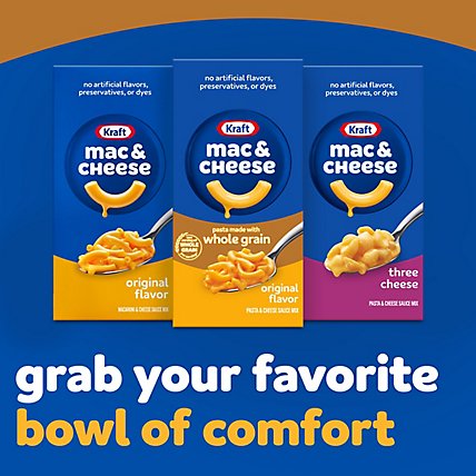 Kraft Original Macaroni & Cheese Dinner with Whole Grain Pasta Box - 6 Oz - Image 9