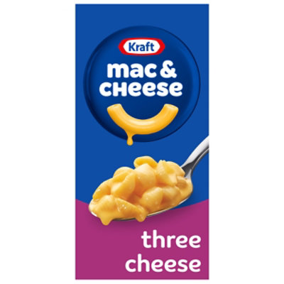 Kraft Three Cheese Mac & Cheese Macaroni and Cheese Dinner with Mini-Shell Pasta - 7.25 Oz